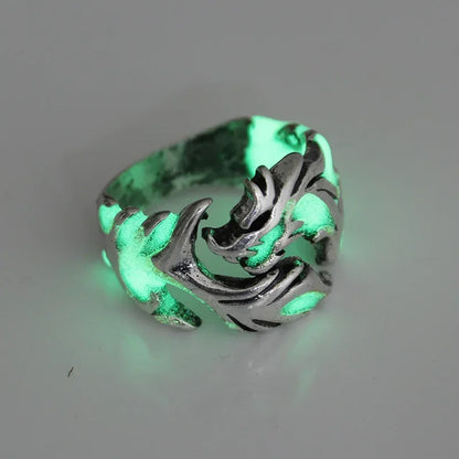 Punk fashion personality luminous dragon ring